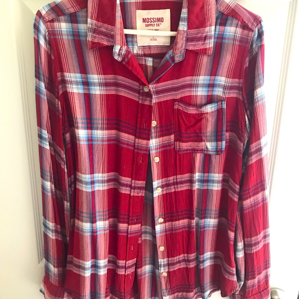 Mossimo Plaid Button Down Shirt